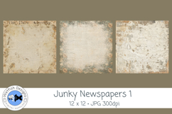 Junky Newspapers 1 for Junk Journaling &amp; Scrapbooking Product Image 2