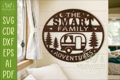 Personalized Family Camping Adventure Sign SVG Product Image 1