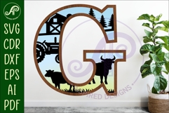 Farm Large G wall Letter 3 layer sign Product Image 1