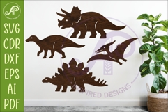 Dinosaur SVG Design for Laser Cutting, Jurassic Dino 4 Product Image 1