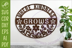 Where Kindness Grows SVG | Teacher Classroom Wall Sign Product Image 1