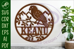 Kea New Zealand bird themed name sign svg laser Product Image 1