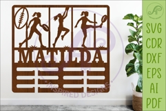 Aussie Rules Female Medal Holder SVG, Australia Football Product Image 1