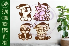 Christmas animals shapes laser cut wall art 3 Product Image 1