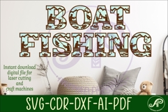 Fishing Alphabet SVG Fisherman Boat Letters Product Image 1