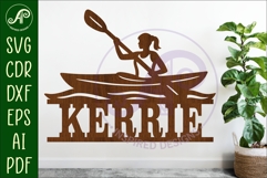 Female Kayak name wall art sign Product Image 1