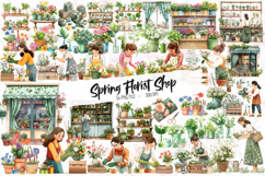 Spring Florist Shop Clipart - Set of 54 Png Bundle Product Image 1