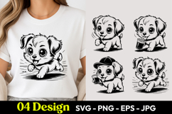 Playful Puppy SVG PNG Product Image 1