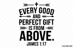 Every Good and Perfect is from above SVG | Bible Verse Product Image 1