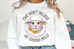 Ewe won't believe My Cooking Skills SVG Design | SVG Product Image 2