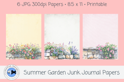 Summer Garden Junk Journal Papers--Set of 6 Product Image 2