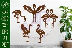 Flamingo silhouettes laser cut out 1 Product Image 1
