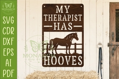 My Therapist Has Hooves Horse Wall Sign, Funny Equestrian Product Image 1