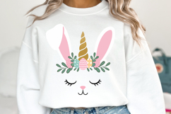 Easter Unicorn Bunny SVG Design | SVG Cut files Product Image 2