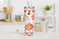 3D Inflated Jack O Lanterns Tumbler Wrap PNG Product Image 3