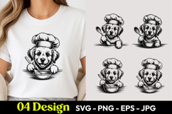 Chef Puppy Cartoon SVG PNG Product Image 1