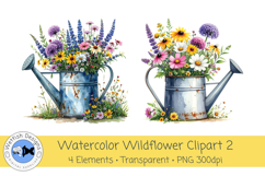 Watercolor Wildflower PNG Clipart Set 2 Product Image 2