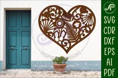 New Zealand icons heart wall sign, SVG file. Product Image 1