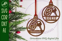Car key theme personalized Christmas Ornament SVG Product Image 1