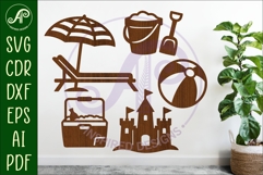 Summer Beach silhouettes laser cut out 2 Product Image 1