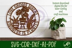 Love grows indoor plant wall art sign, SVG file Product Image 1