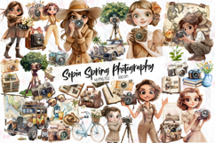 Spring Day Photographie Clipart, Set of 46 Png Bundle Product Image 1