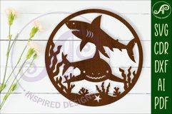 Sharks wall art sign, SVG file Product Image 1