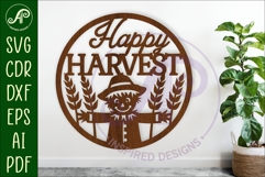 Happy harvest wall sign svg laser cut file Product Image 1
