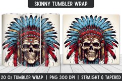 Halloween Skull Tumbler Wrap | Sublimation | Tumblers Product Image 1