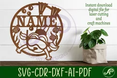 Snorkeling girl name sign, SVG, diving themed wall art Product Image 1