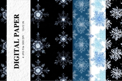 Blue Snowflake Bokeh Sparkle Christmas Background Backdrop14 Product Image 1
