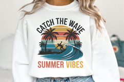 Catch the wave Summer Vibes SVG Design | SVG Cut files Product Image 2