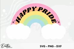 Happy Pride Rainbow SVG DXF PNG LGBTQ Community Product Image 1
