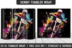 Watercolor Tumbler Wrap | 3D Sublimation | Skinny Tumbler Product Image 1