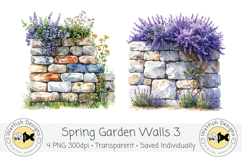 Watercolor PNG 300dpi Garden Walls 3 Product Image 2
