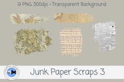 Junk Paper PNG Scraps 3 Product Image 2