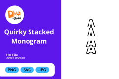 Quirky Stacked Monogram Product Image 1