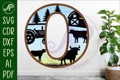 Farm Large O wall Letter 3 layer sign Product Image 1