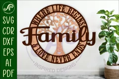 Family, where life begins wall art sign, SVG file. vector Product Image 1