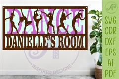 Personalized Dance Room Sign SVG | Layered Dance Name Sign Product Image 1