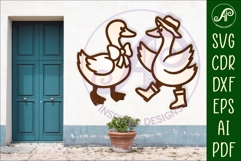 Goose outline shapes laser cut wall art Product Image 1