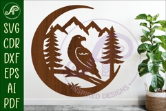 Crescent Moon Eagle animal wall sign Product Image 1