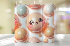 Cute Bubbles Tumbler Wrap Sublimation Design Product Image 1