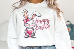 Bunny Easter Clipart, Happy Easter Sublimation PNG Product Image 2