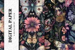Butterfly Background Wallpaper Digital Paper Patter_2 Product Image 1