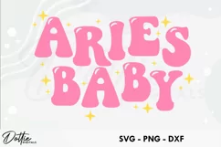 Aries Baby SVG DXF PNG Zodiac Star Sign Product Image 1