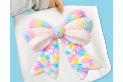 Faux Yarn Easter Bow PNG, Latch Hook Easter Bow PNG, Bow PNG Product Image 2