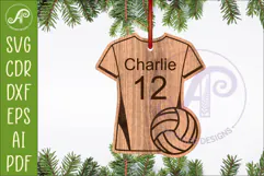 Volleyball shirt Christmas Ornament SVG laser cut Product Image 1