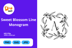 Sweet Blossom Line Monogram Product Image 1