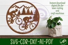 Cyclist wall art sign, SVG file. vector file Product Image 1